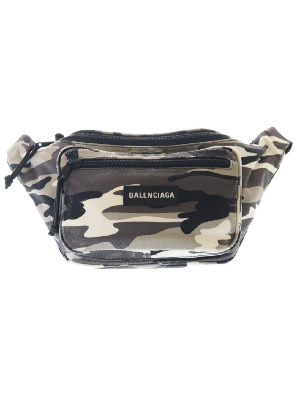 Balenciaga Explorer Camouflage Belt Bag Gray